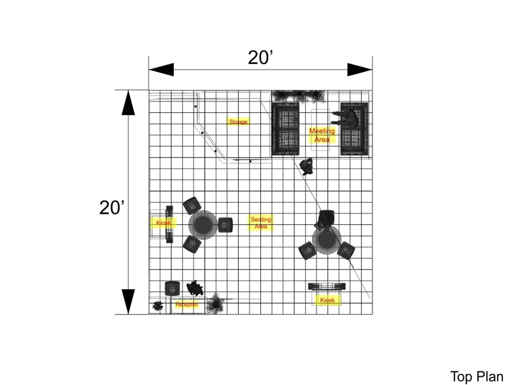 20x20 booth rental